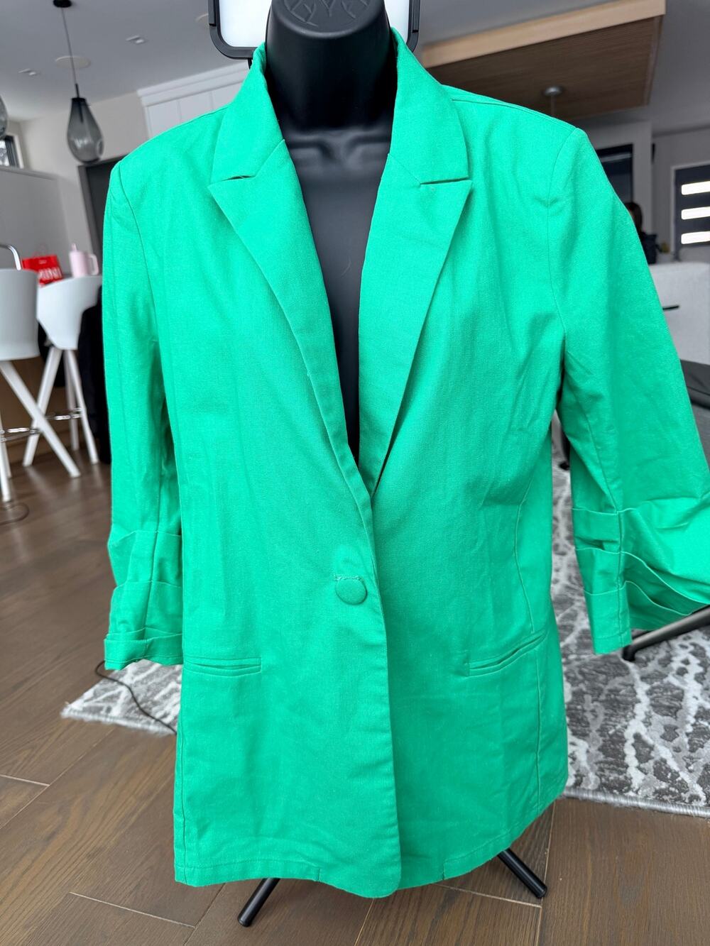 LUSH BLASER COAT SPROT COAT JACKET BLOUSE GREEN SIZE MEDIUM NEW with TAG